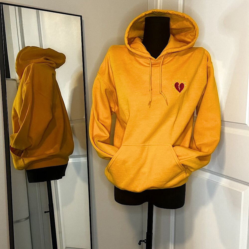 Urban Outfitter broken heart embroidered Hoodie Sweatshirt